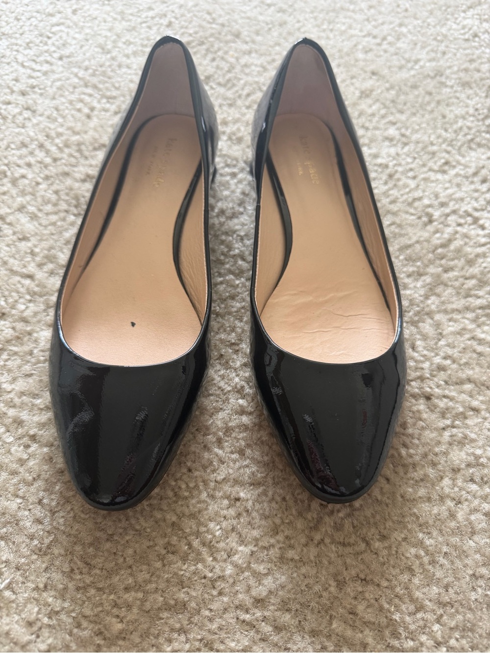 kate spade Black Patent Leather Ballet Flats